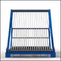 FGL-SG-20-55 , FGL glass harp rack - glass storage system - glass classification system - FGL  Chevalet dispositif pour trier (et stockage) des panneaux de verre - estanter�a, dispositivo para clasificar paneles de vidrio - FGL Scheibensortiergestell,  Scheibenlagergestel Lagergestell f�r Ganzglast�ren - www.lager-und-transporttechnik.info